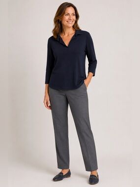 Chicos Travelers top blouse Navy Blue Women’s size 4-6 Chicos size 0